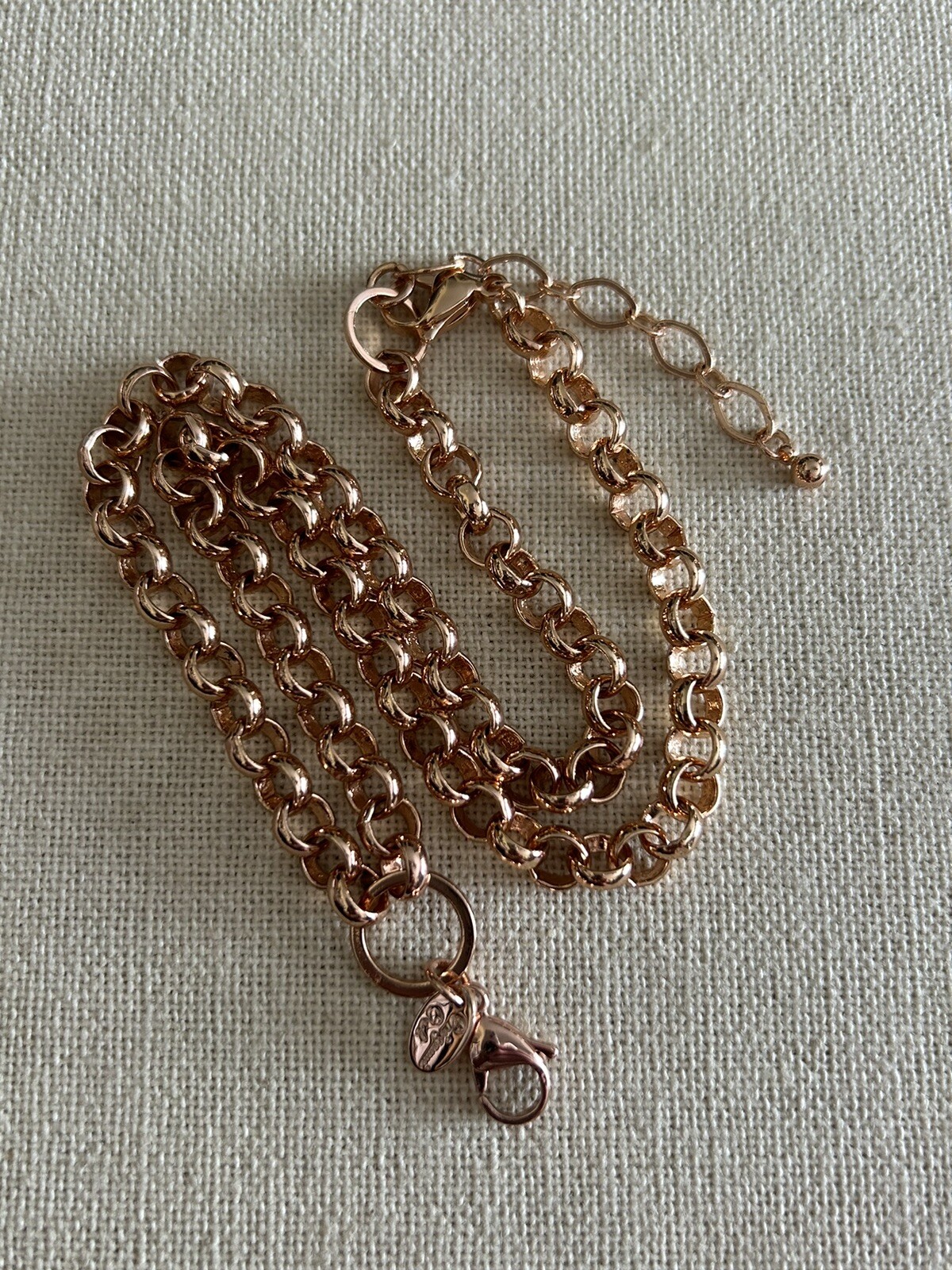 Authentic Origami Owl 18-20” Rose Gold Thick Rolo Chain “New”