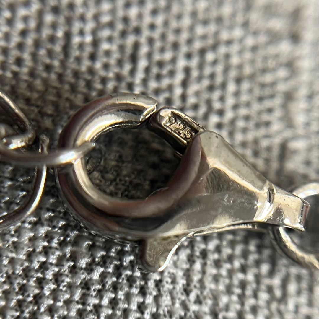 H SILVER 925 Black Onyx Necklace 46 10.2