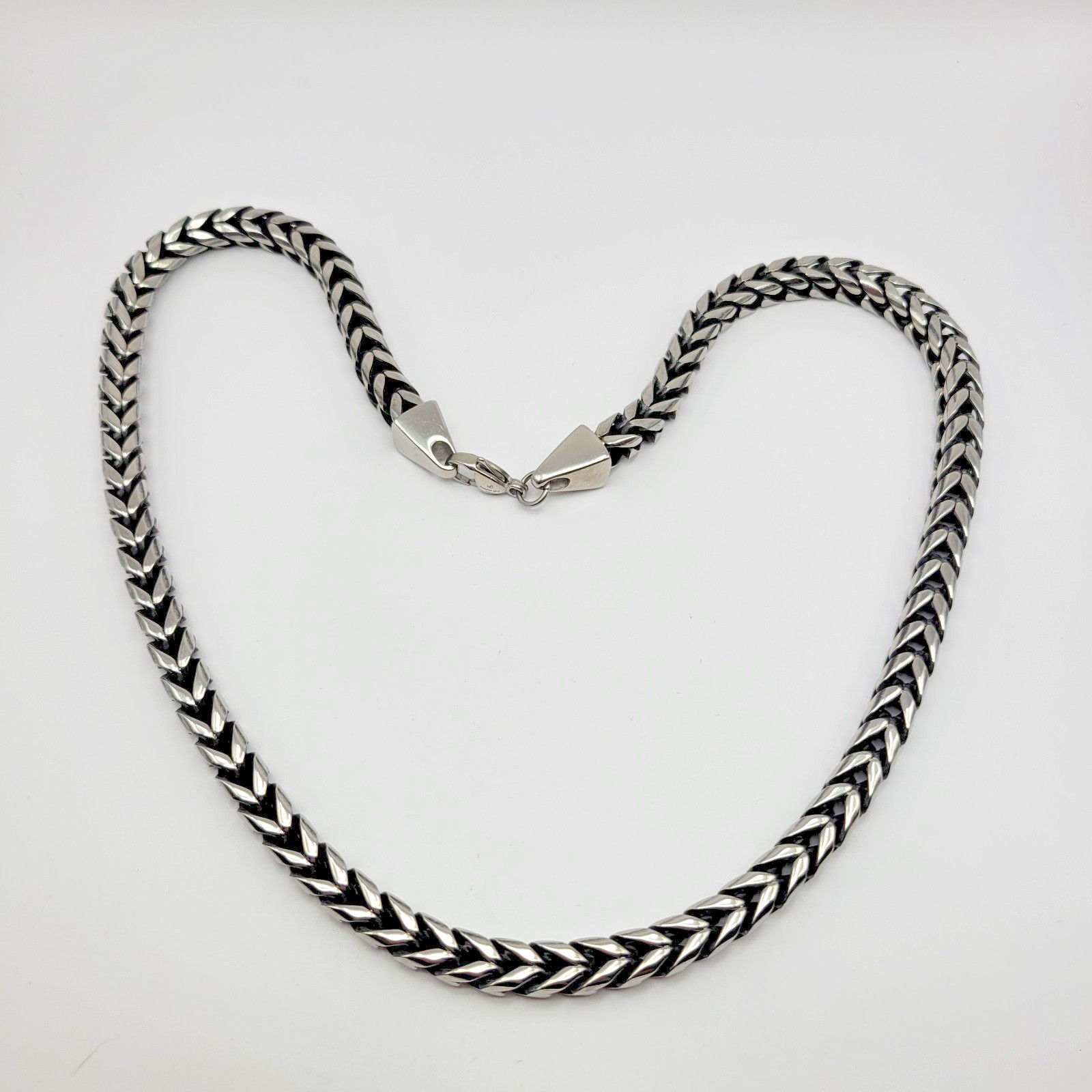 JTV Stainless Steel 8mm Franco Link Chain Necklace ~ 24″