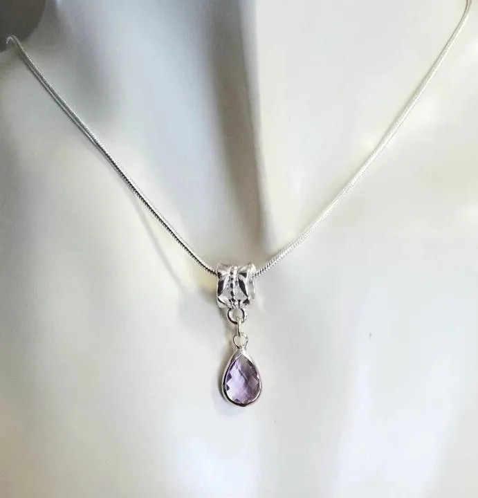 Sterling Silver Alexandrite Pendant Necklace June Birthstone Alexandrite Jewelry