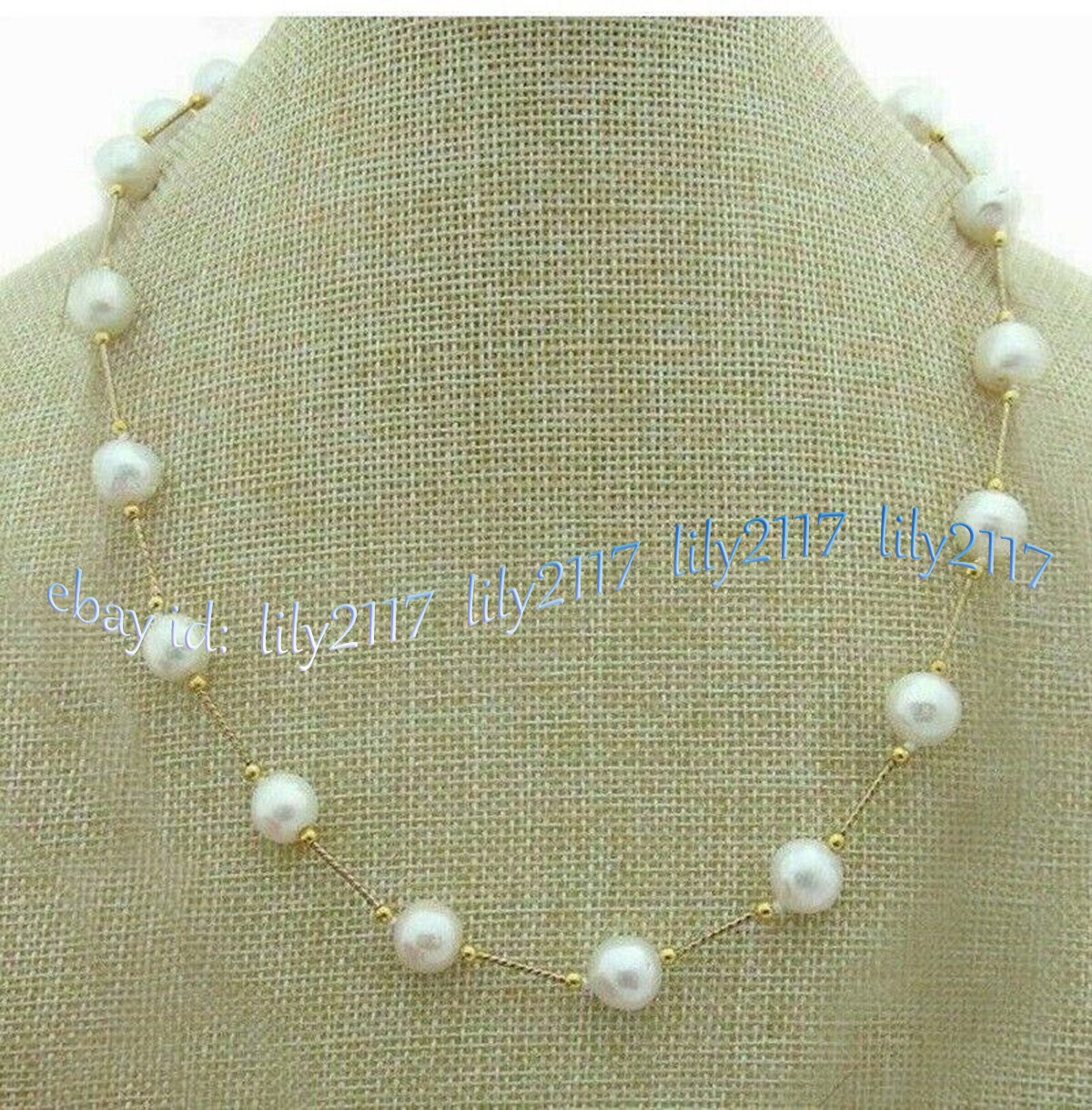 Genuine Natural 8-9mm Akoya White Pearl Station Necklace 14-100 Inches