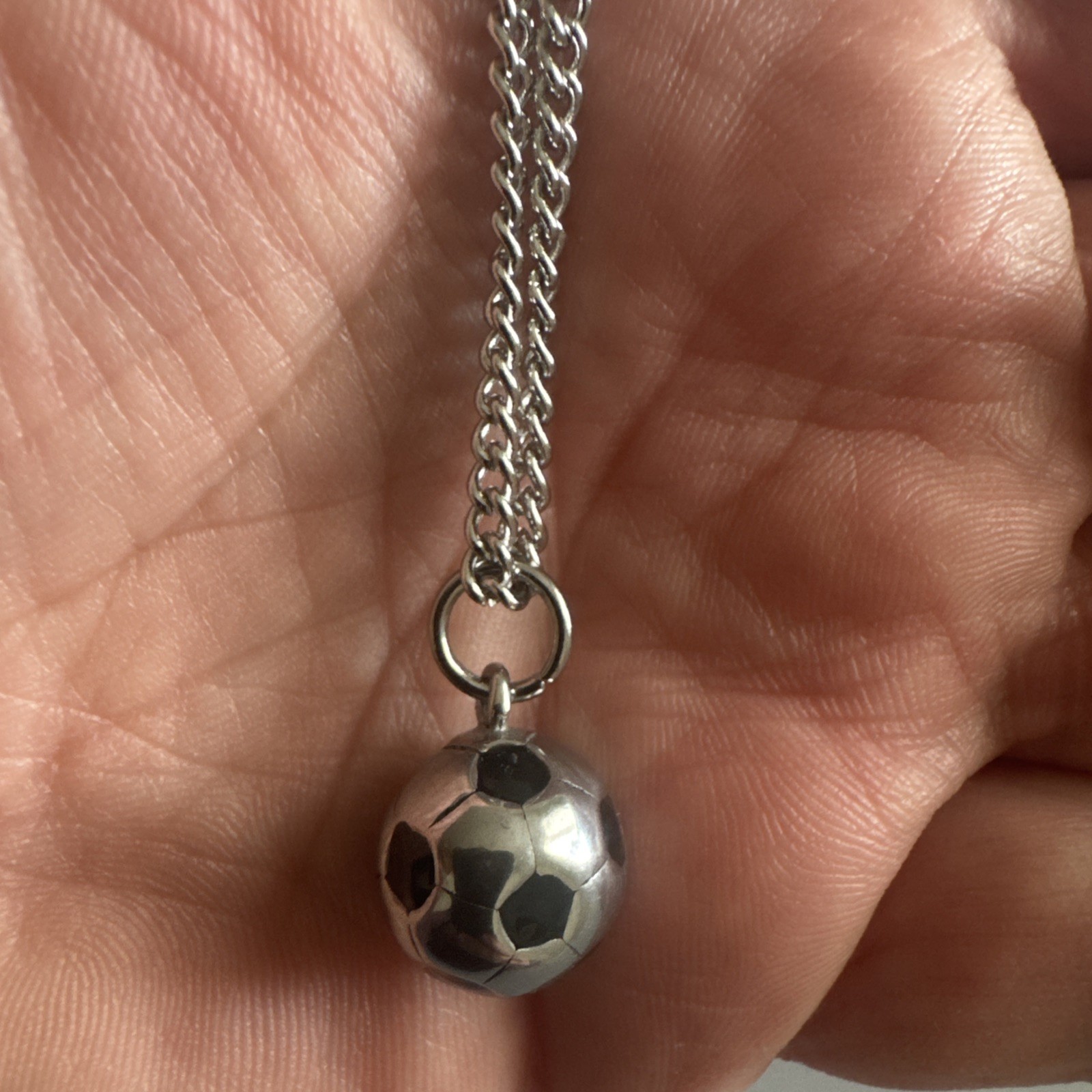 Stainless Steel Soccer Football Pendant Chain Gift Men’s World Cup
