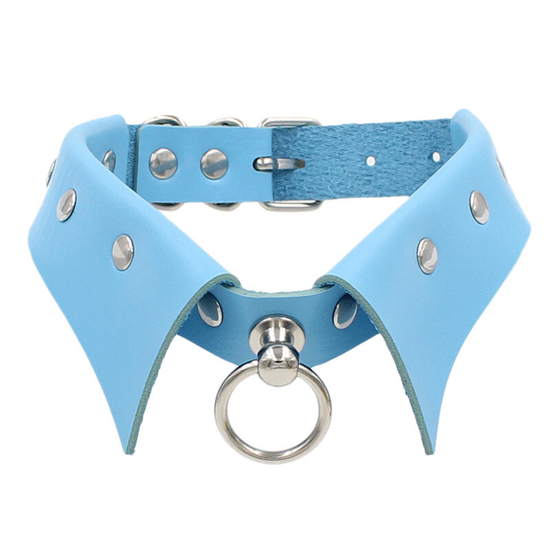 Gothic Punk Faux Leather Business Collar Choker Chick Necklace Band