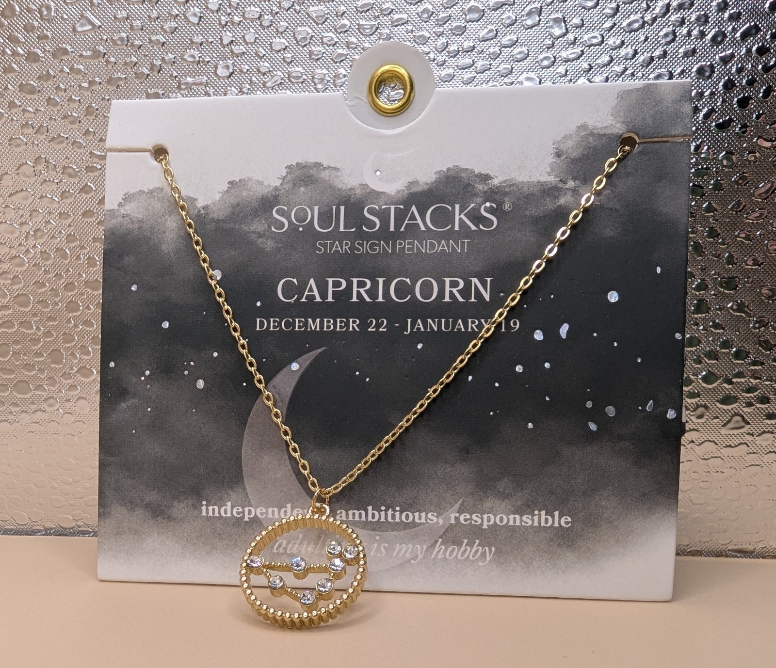 Soul Stacks Star Sign Pendant – Capricorn Dec 1-Jan 19 – 16″ Chain W/ 3″ Extend