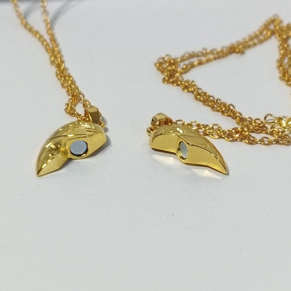 Couples Forever Heart Pendant Necklace Brass Plated Gold One Size