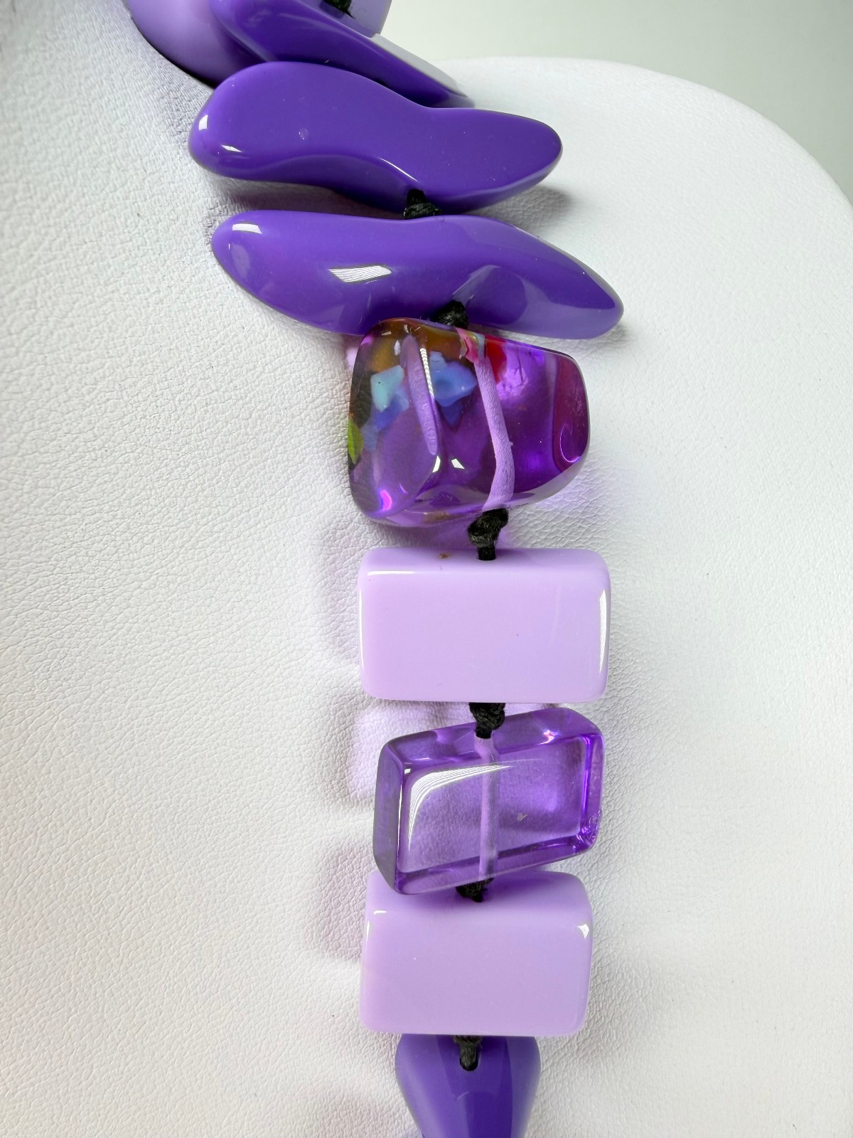 Jackie Brazil “Fusion” Purple Mix Long 110cm Bead Necklace ( N0040 )