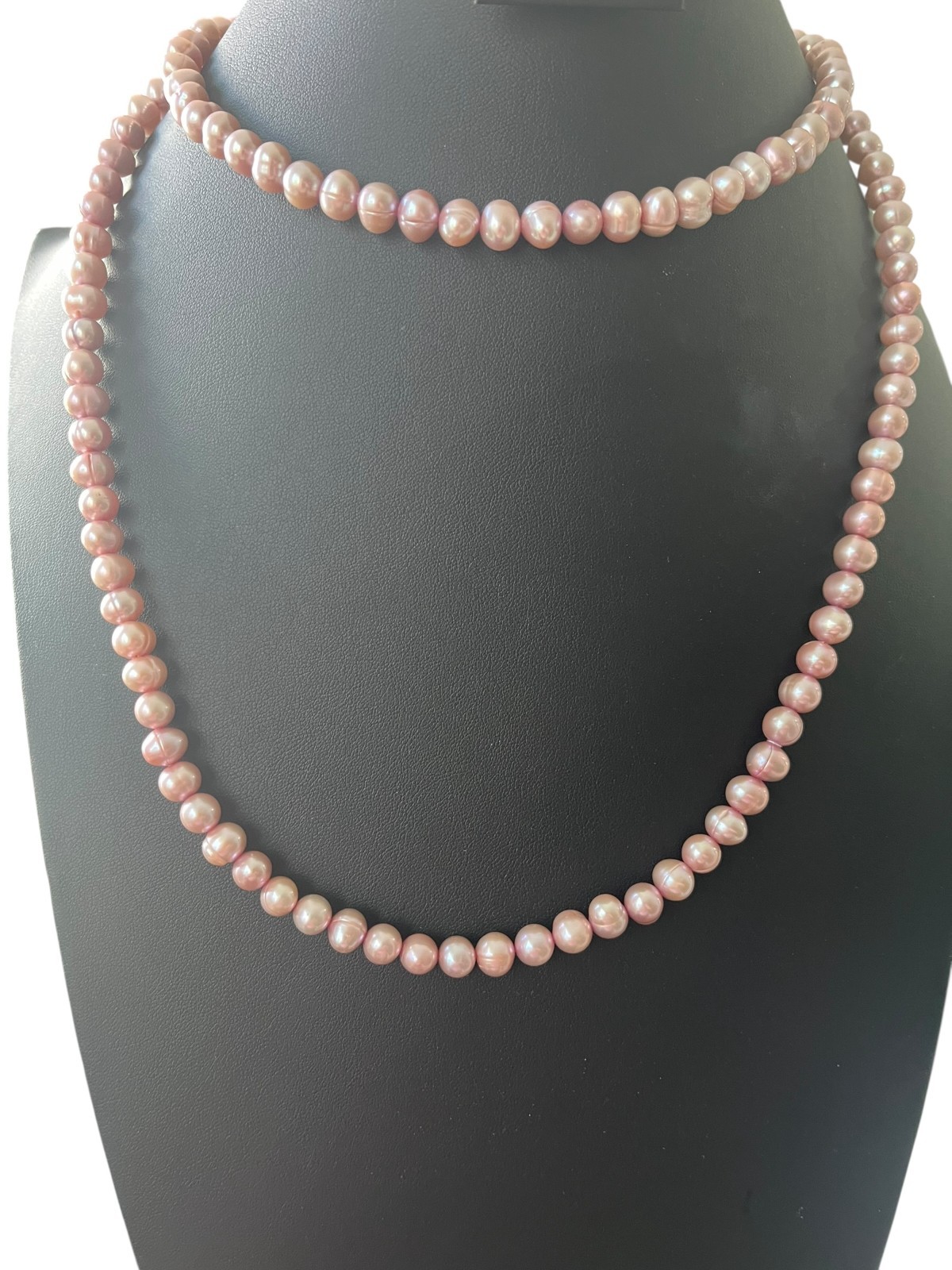 Imperial Pearls Fresh Water PINK Pearl Hand Knotted 40″ Strand Necklace 9mm