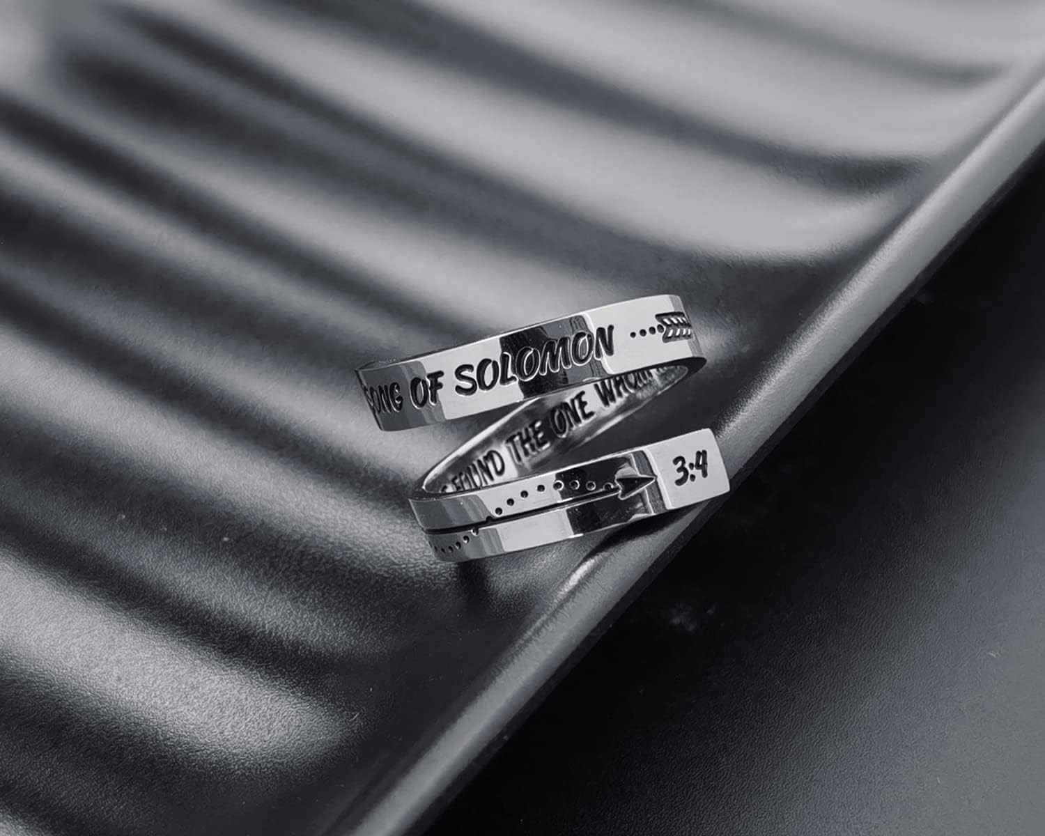 Engraved Silver Thumb Ring – Encouraging Jewelry Gift for Mother’s Day & Beyond