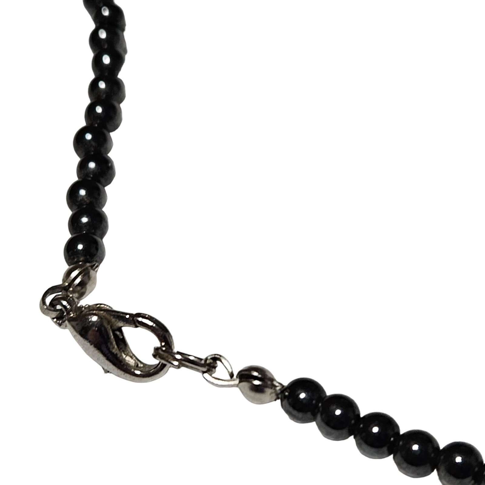 Modern Pendant Beaded Necklace Black Circle Heart Minimalist Fashion Jewelry