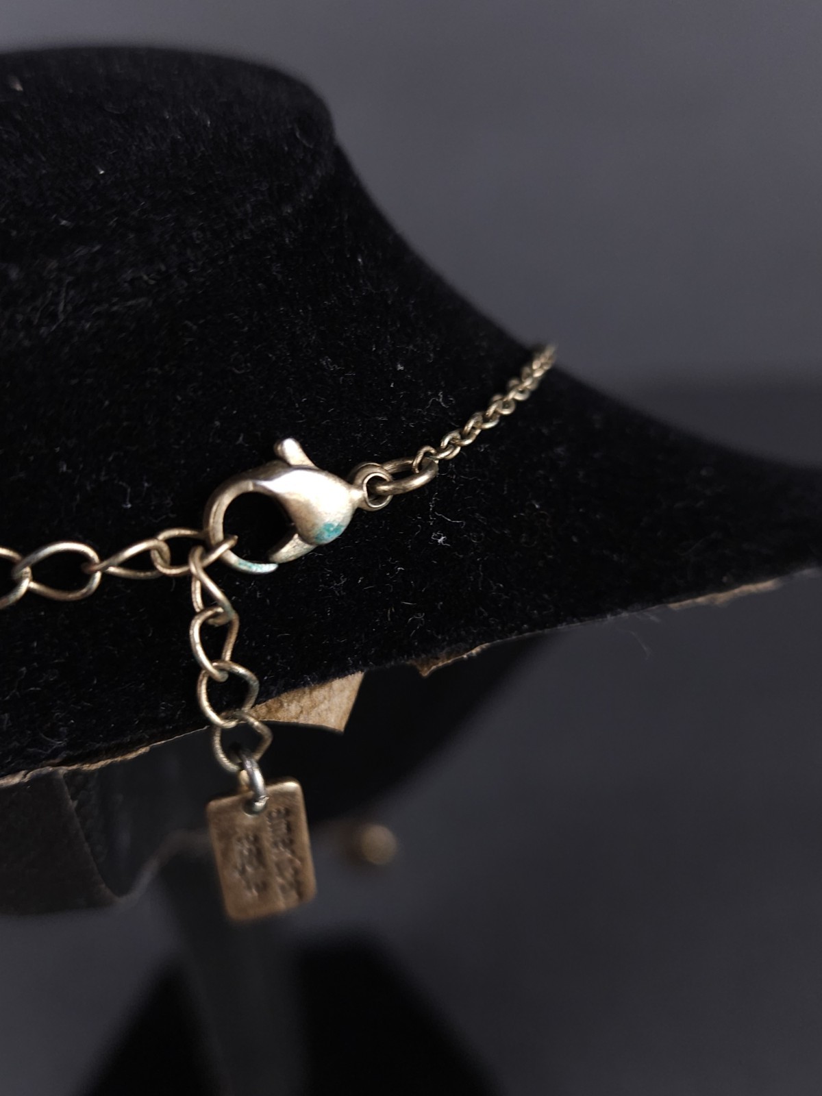 American Eagle Crescent Moon Marble Orb Pendant Chain Necklace