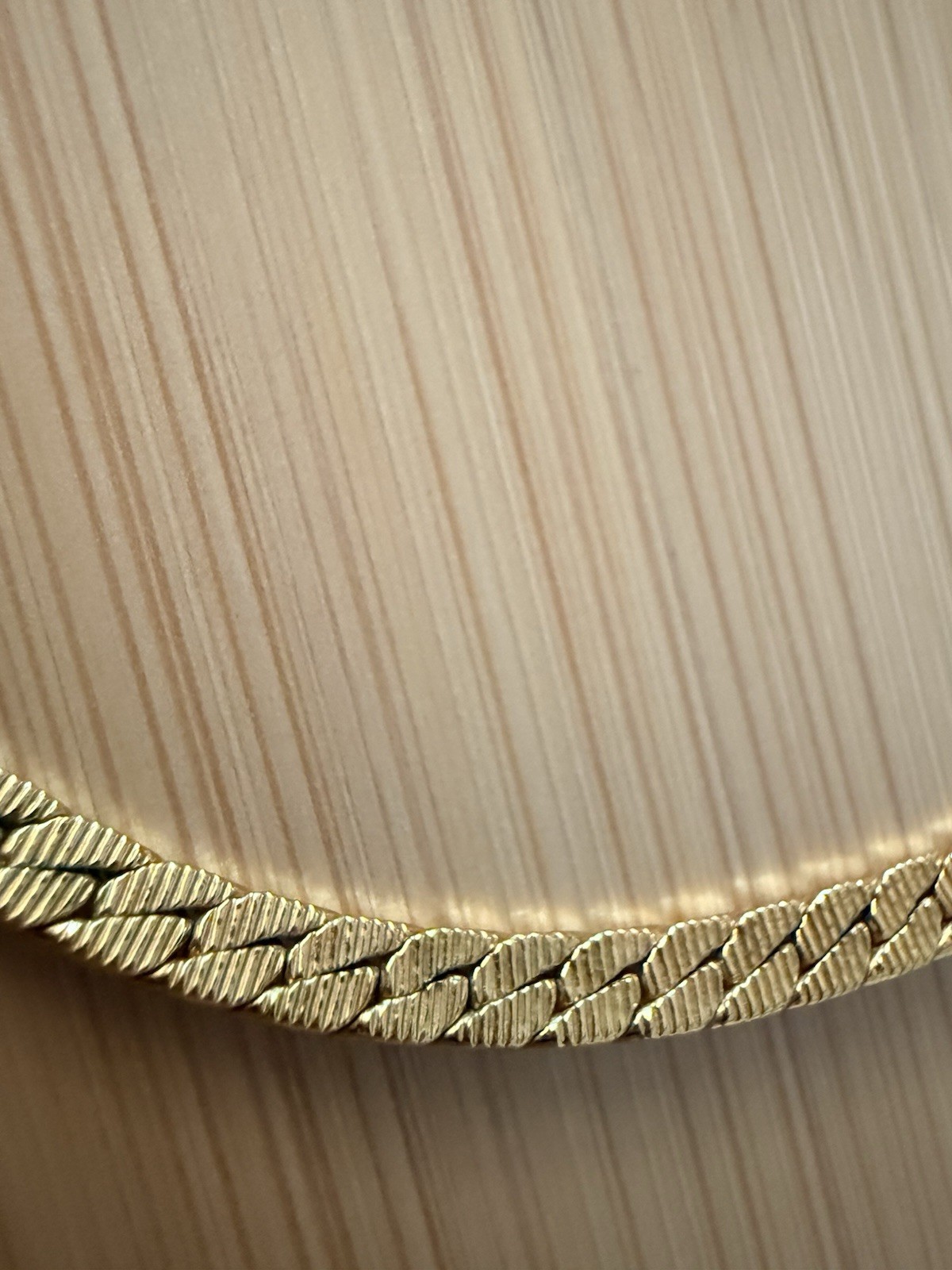 Monet Gold Herringbone Chain Necklace Gold Plated Spring Ring Signed 80s
