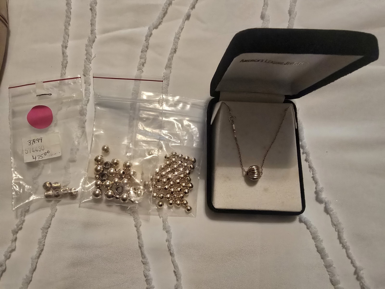 Excellent Stamped 14K Gold Add A Bead 18inch Necklace +Variety Of 14K Gold Beads