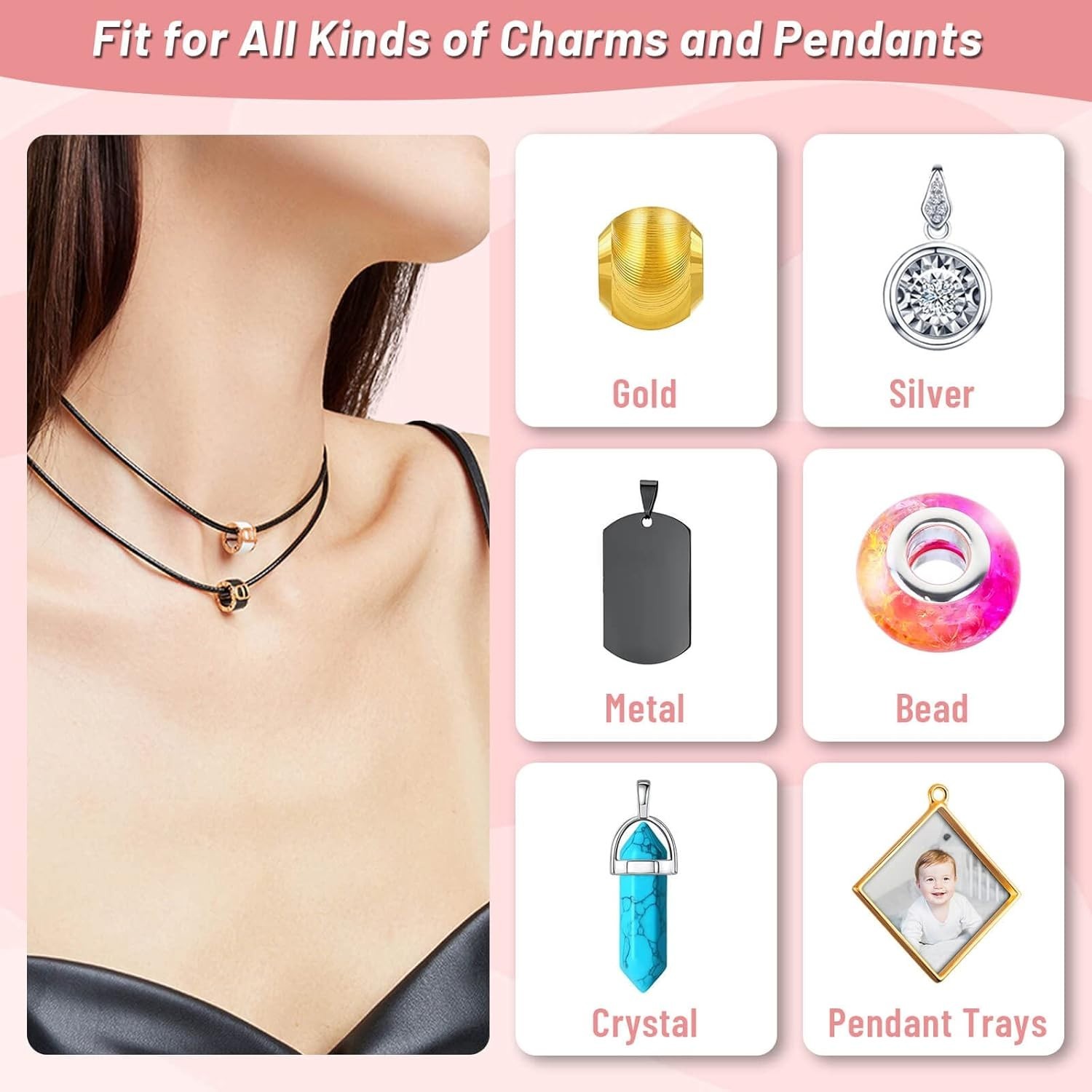 50 Pcs Black Waxed Cotton Cord Necklace String Rope with Clasp for Jewelry Ma…