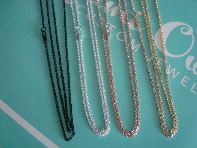 Authentic Origami Owl “Your Choice” Sterling Slv Core Cable Chains “New”
