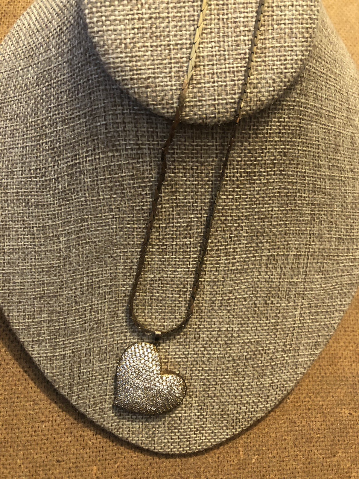 Modern Clear Rhinestone Heart Pendant Necklace Costume Jewelry 0C25