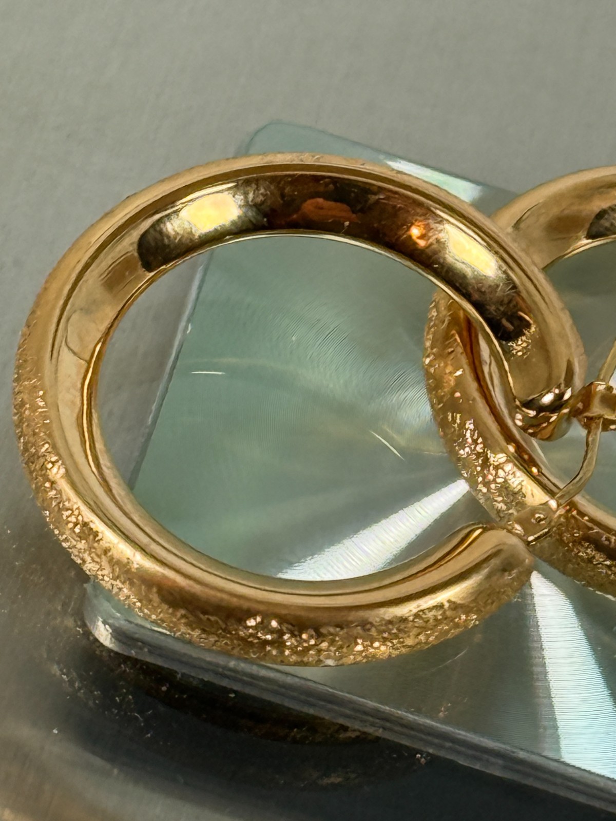 VOGA Collection 18K Gold Electroform Choice of FInish Hoop Earrings STARDUST