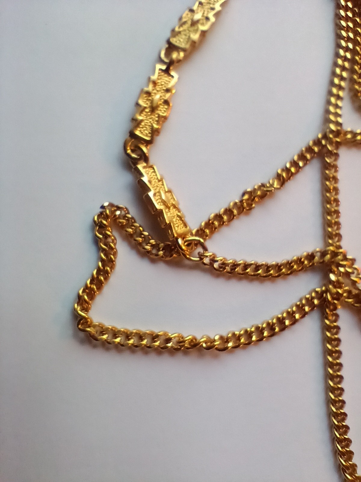 Vintage Necklace Gold Tone Chain 54 In Classic Long Jewelry or Belt