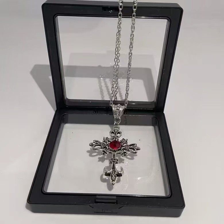 Retro cross dark design pendant necklace