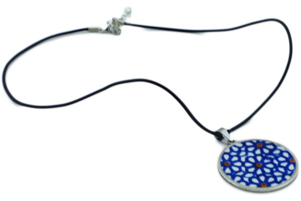 Ceramic, Metal, Cord Necklace 11″ Dizzy Daisies-Artisanimports|10908