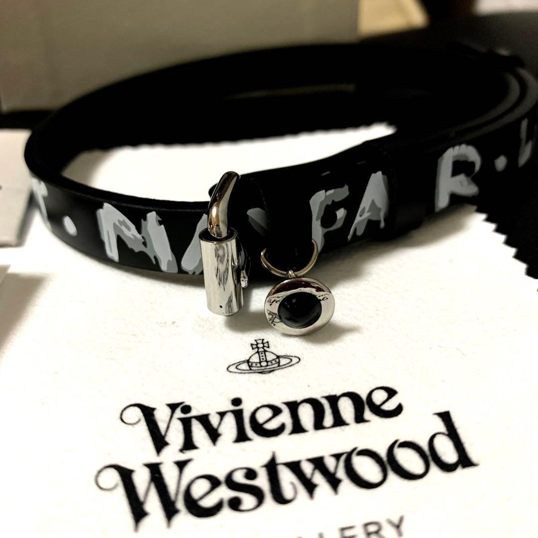 Vivienne Westwood Necklace BRISTOL Choker Bracelet Black w/Pouch NO BOX