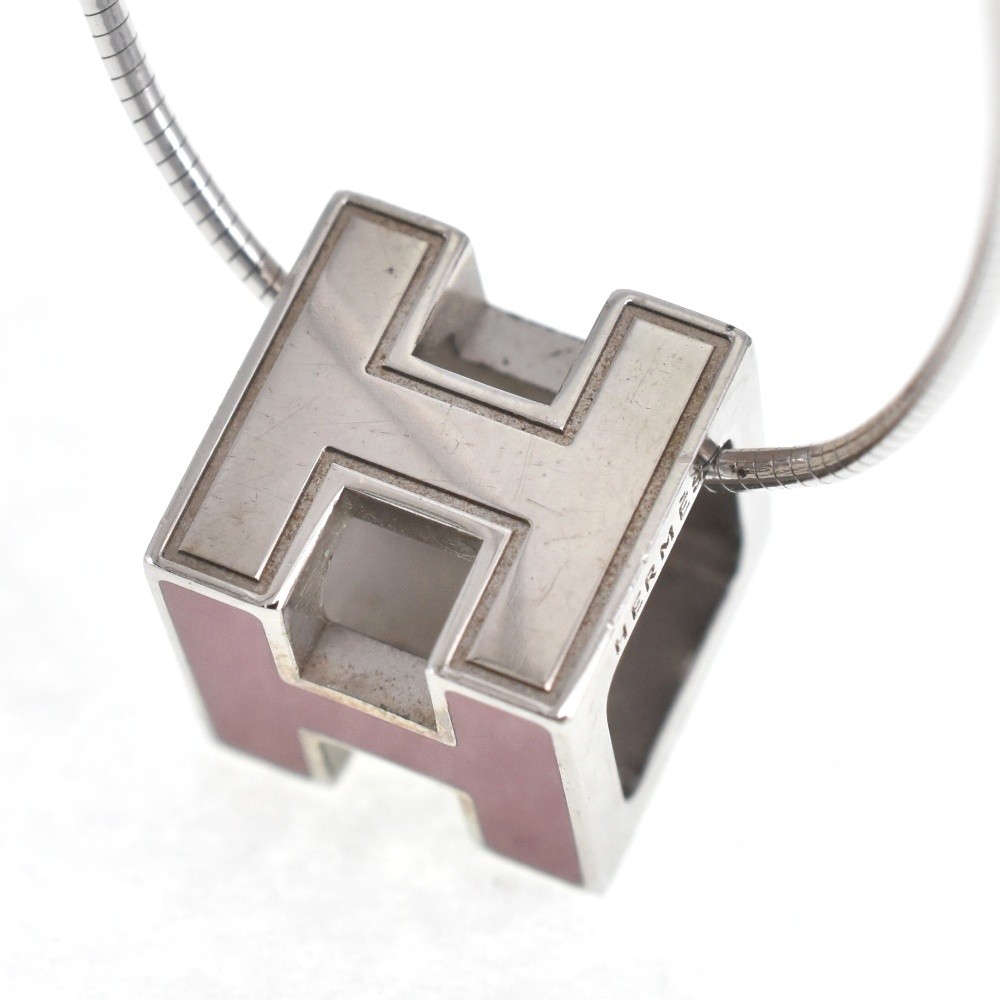 HERMES H cube Necklace New Type Ladies jewelry S#140453