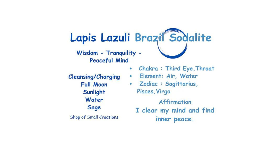 Lapis Lazuli, Matte Brazil Sodalite Beaded Stretch Bracelet – 6 – 7mm | Made to