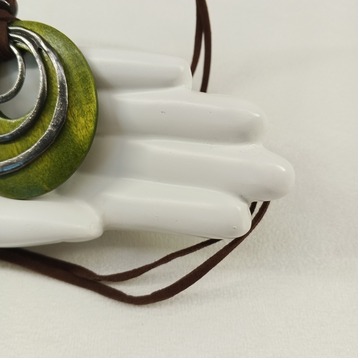 Women’s Hippie Awakened Boho Necklace Metal Wood Felt One Size
