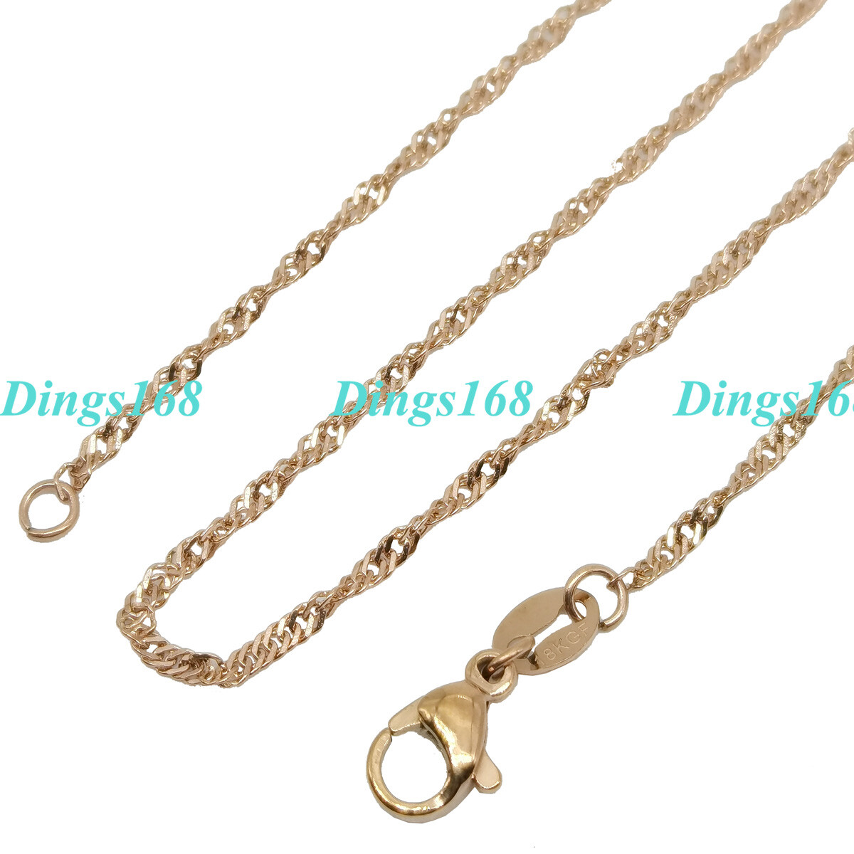 18K Rose Gold Filled Italian Necklace Chain 1mm/2mm/3mm Wide*16″/18″/20″/22″/24″