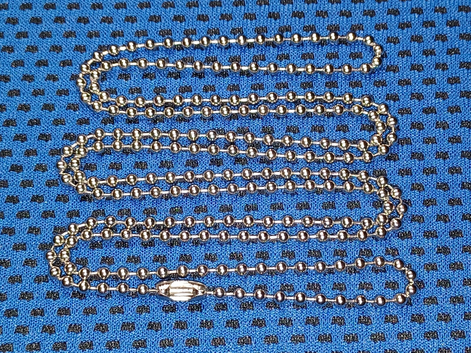 (2) 30″ Military Spec 2.4mm Ball Bead Stainless Steel Marine Army Dog Tag Chains