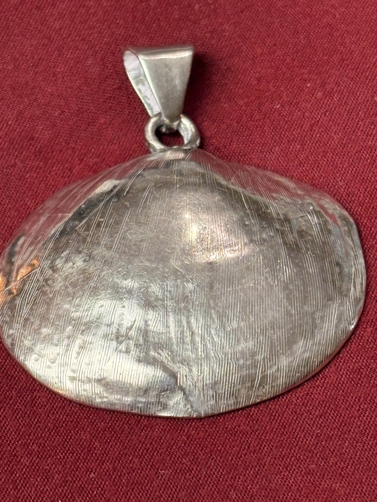 Mexico Sterling Silver Oval Charm Pendant Disc with Bail Metal Pendant
