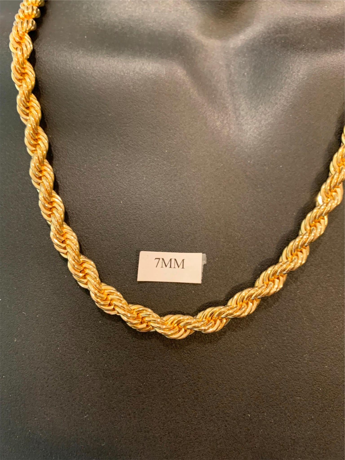 14KT GOLD PLATED 5mm,7mm, 16mm ROPE CHAINS BLING BLING 16″-36″-USA SELLER