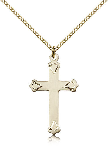 Gold Filled Cross Necklace For Women On 18 Chain – 30 Day Money Back Guarantee