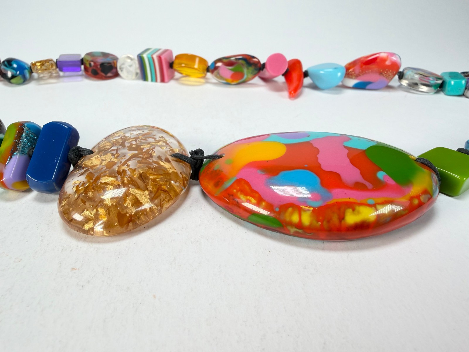 Jackie Brazil “Fusion” Mix Colours Long 110cm Bead Necklace ( N0040 )