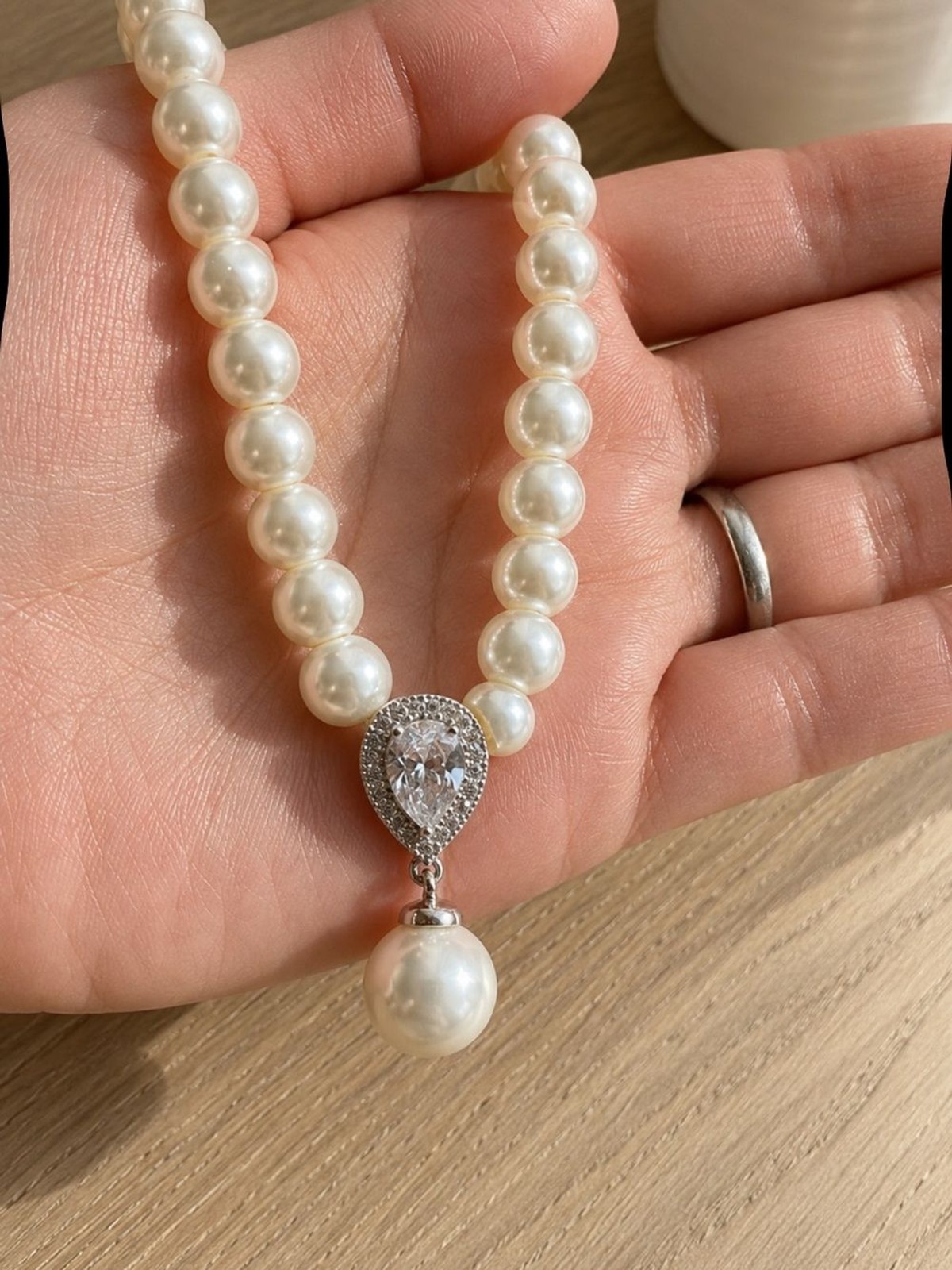 8mm Genuine Freshwater Pearl Necklace 17-20” Natural Pearls 925 Sterling Silver
