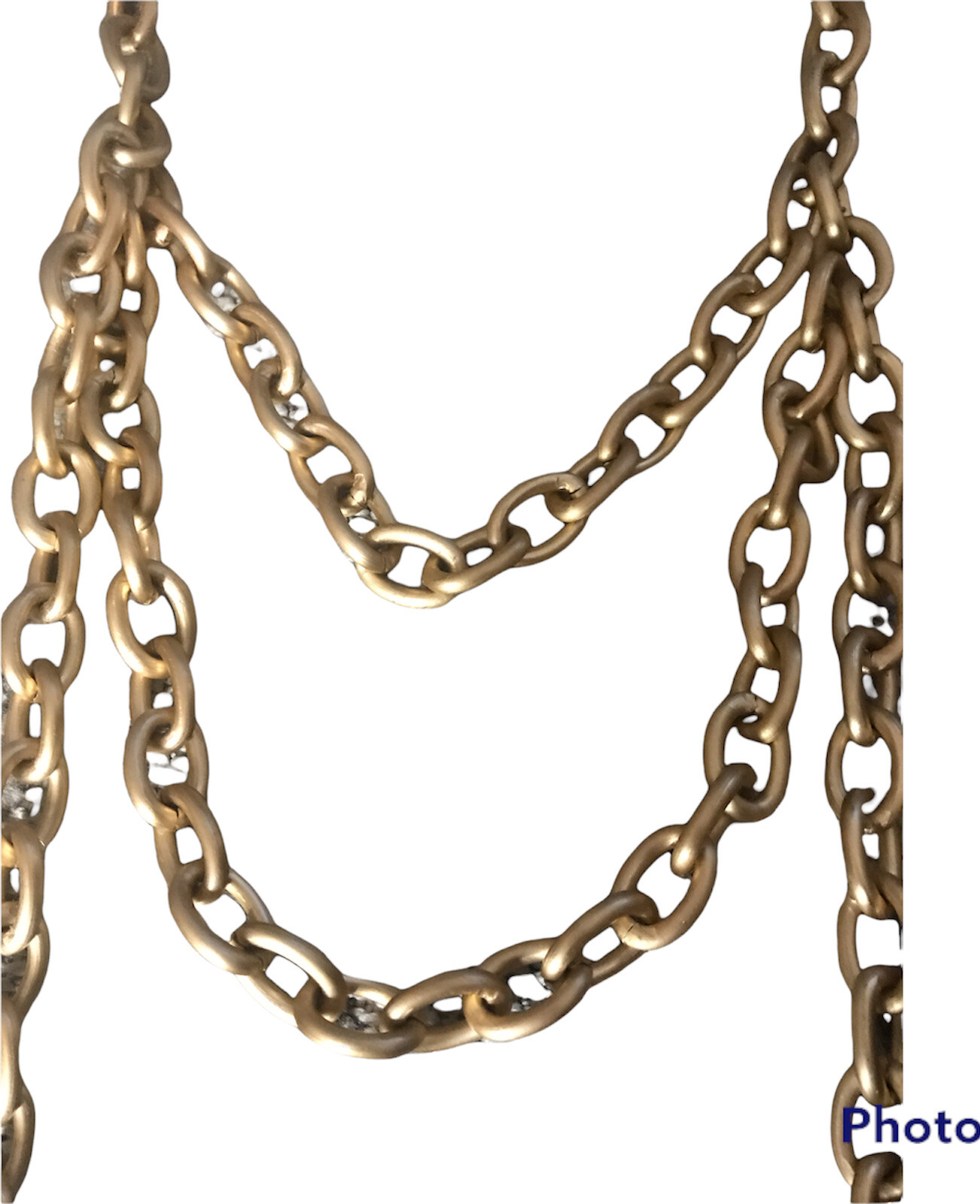 NWT Lydell NYC 3 layers thick gold tone chain Statement necklace Hangs To 19”