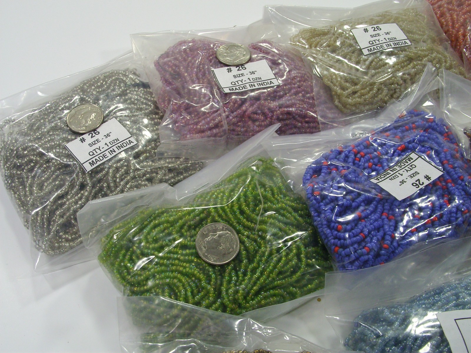 100 Strands 36″ Glass Seed Bead Necklaces Wholesale Bulk Lot Clearance (NP-43C)