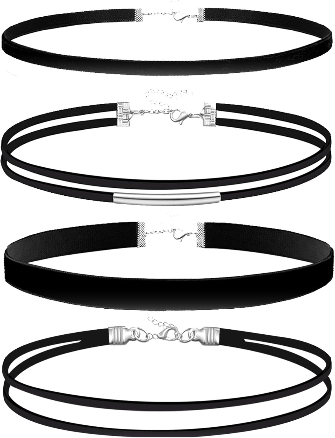 Collar Choker Negro Terciopelo Encaje Margarita Gótico Punk Clasico Mujer Moda