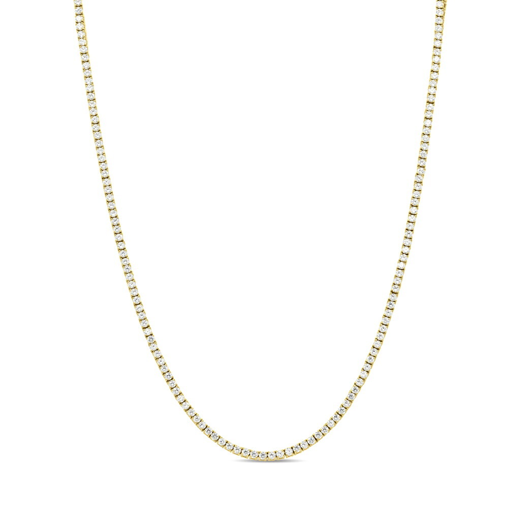 34 inches ANTI-TARNISH Stainless Steel with Cubic Zirconia Tennis Necklace