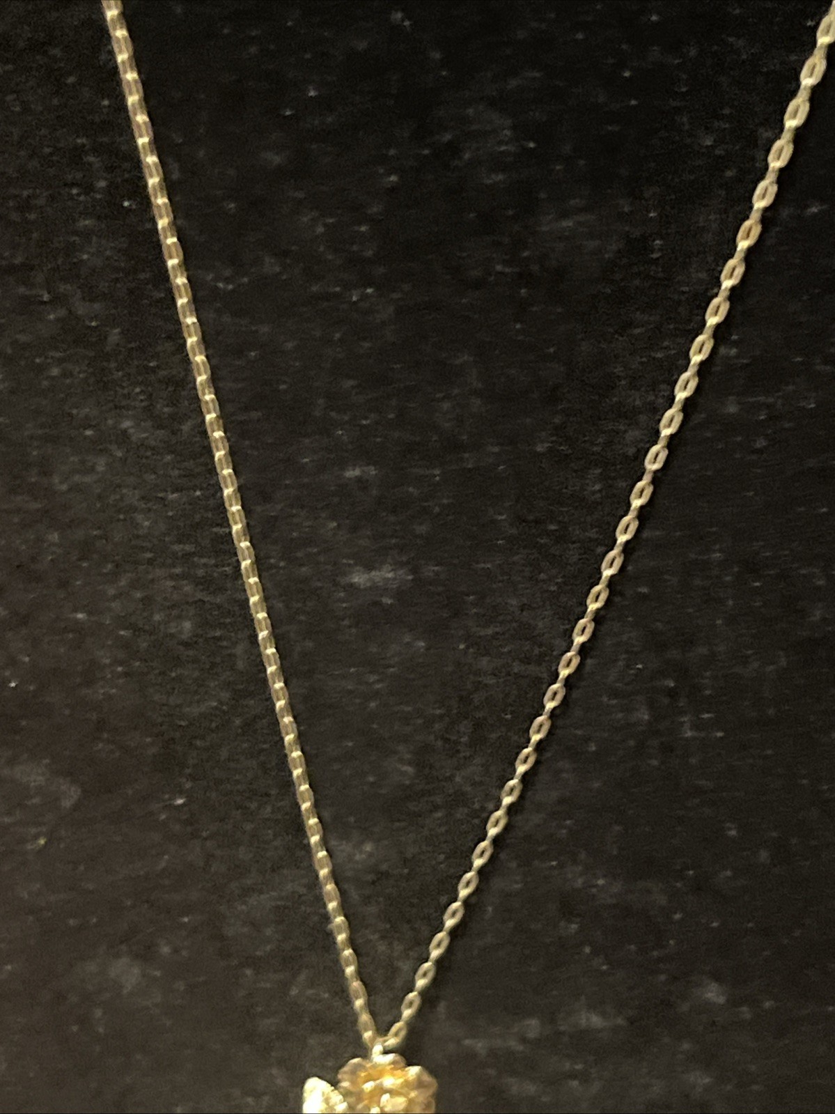 14k Yellow GF necklace Pendant Rose Dainty Chain Women’s Jewelry 17” Charm