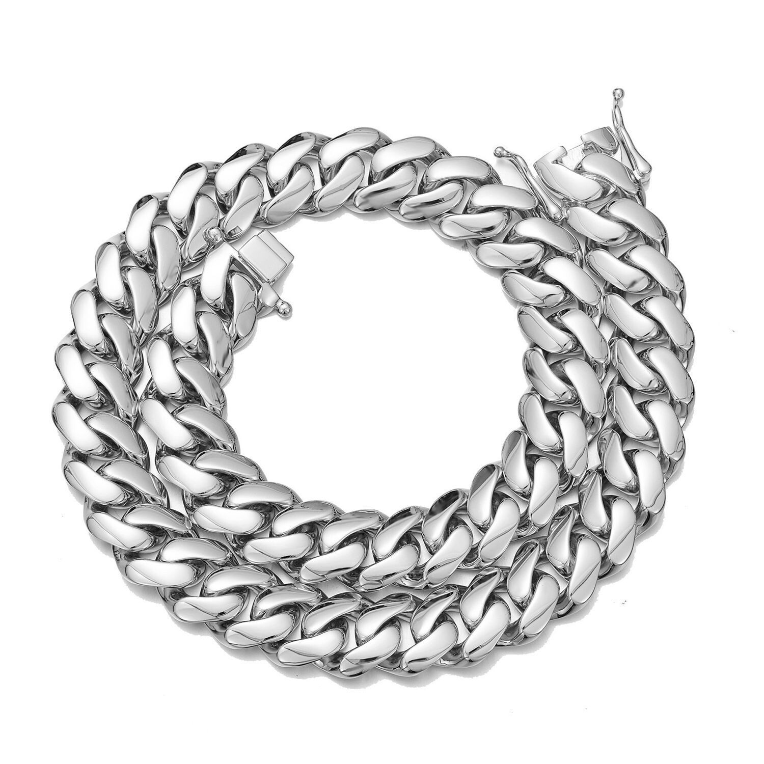 10-22mm Stainless Steel MEN Miami Hip Hop Cuban Chain Necklaces or Bracelets