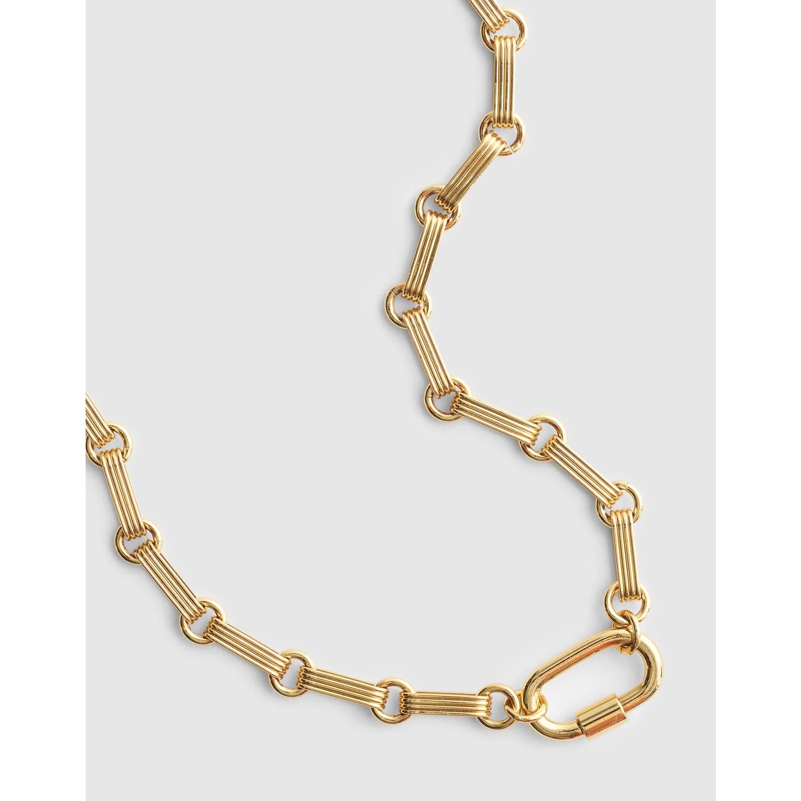 Madewell Womens Carabiner Mixed Chain Necklace Antique Gold One Size NWOT