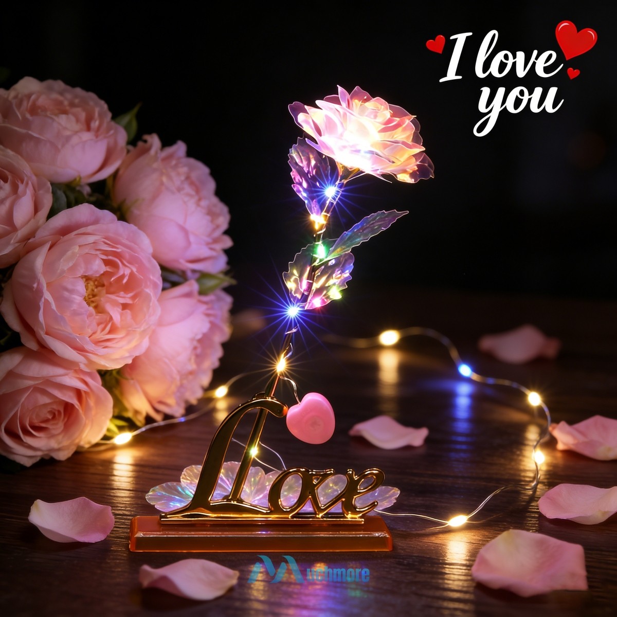 Beauty and The Beast Rose LED Enchanted Galaxy Rose Eternal Flower Lighted Décor