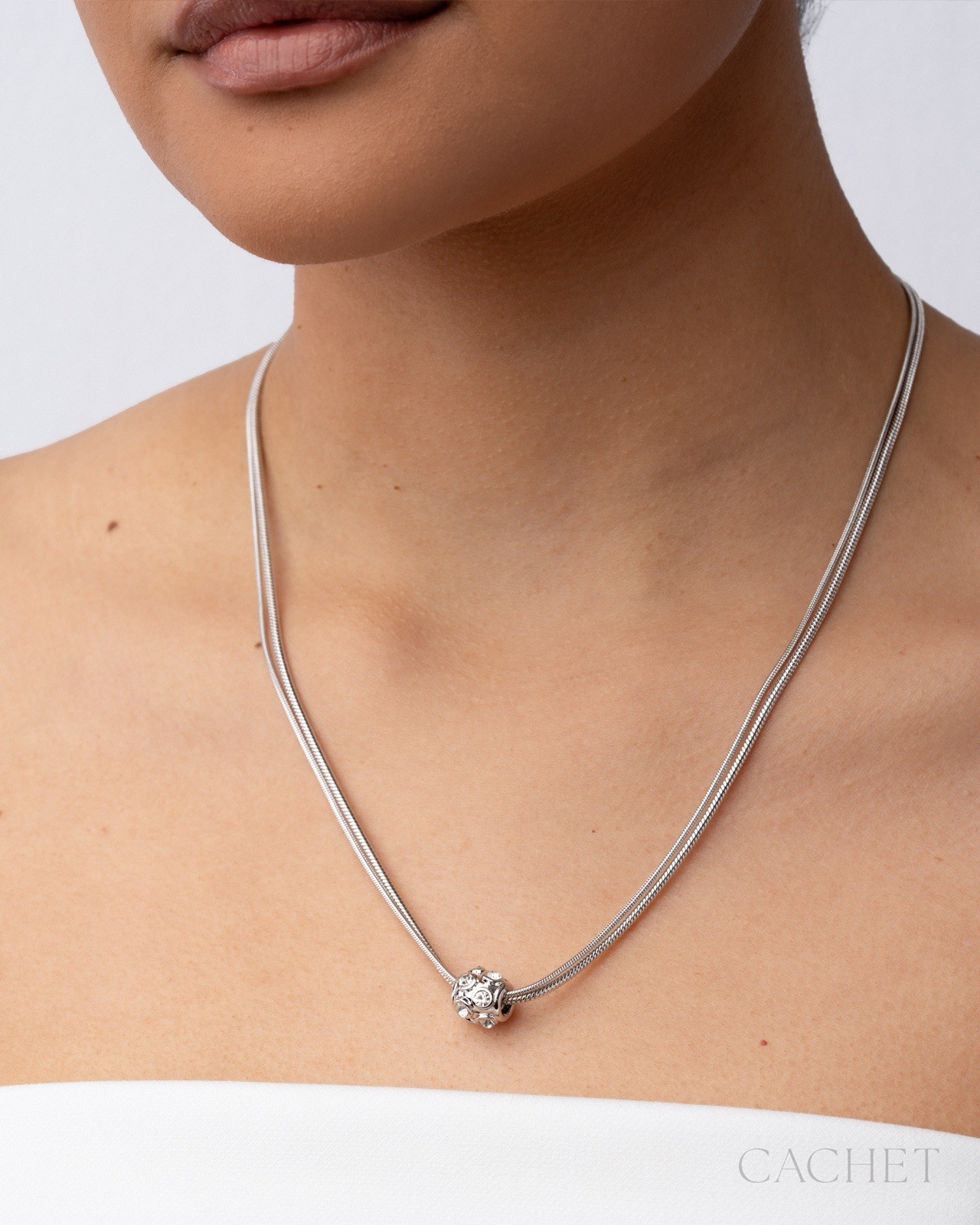 Luma Rhodium Plated Necklace – Cachet by Paparazzi