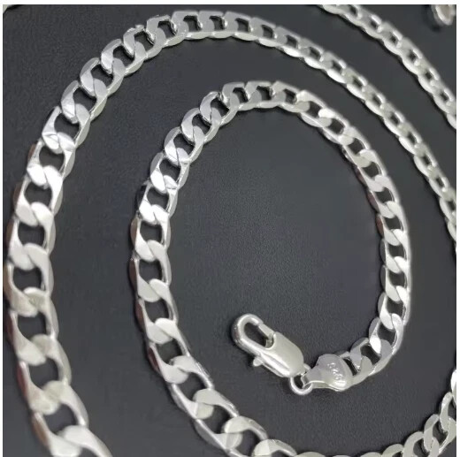 925 Sterling Silver Curb Chain Necklace Men Women Wedding Engagement Gift UK