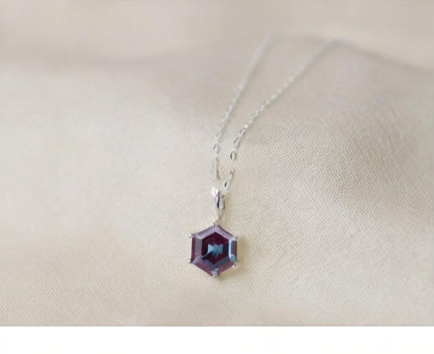 16 Ct AAA+Natural Color Change Alexandrite Certified Gemstone Pendant 925 Silver