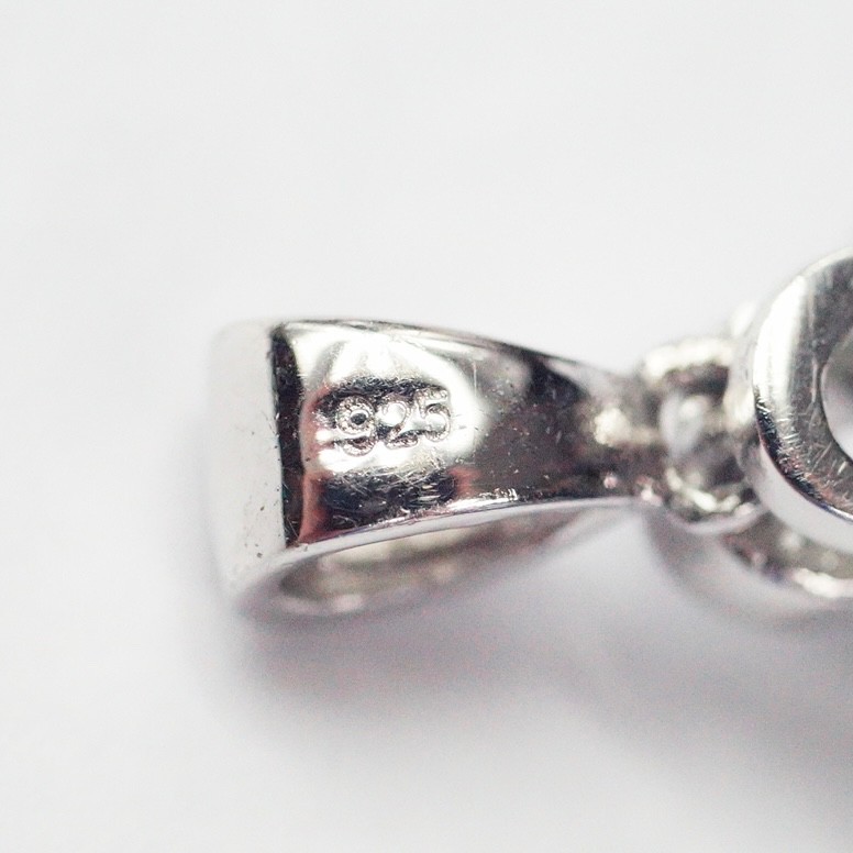 Sterling Silver White Clear Colorless CZ Teardrop Halo Pendant