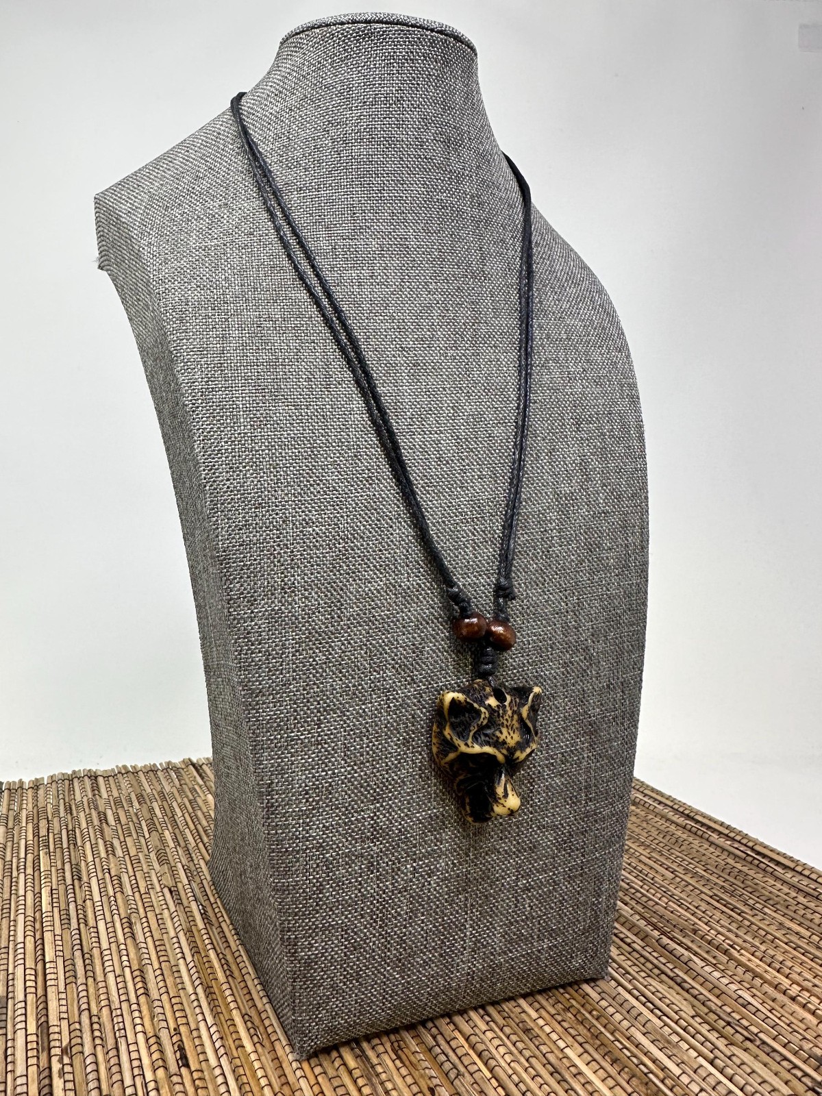 Handcrafted Wolf Pendant Necklace | Adjustable 18-30in Tribal Boho Unisex