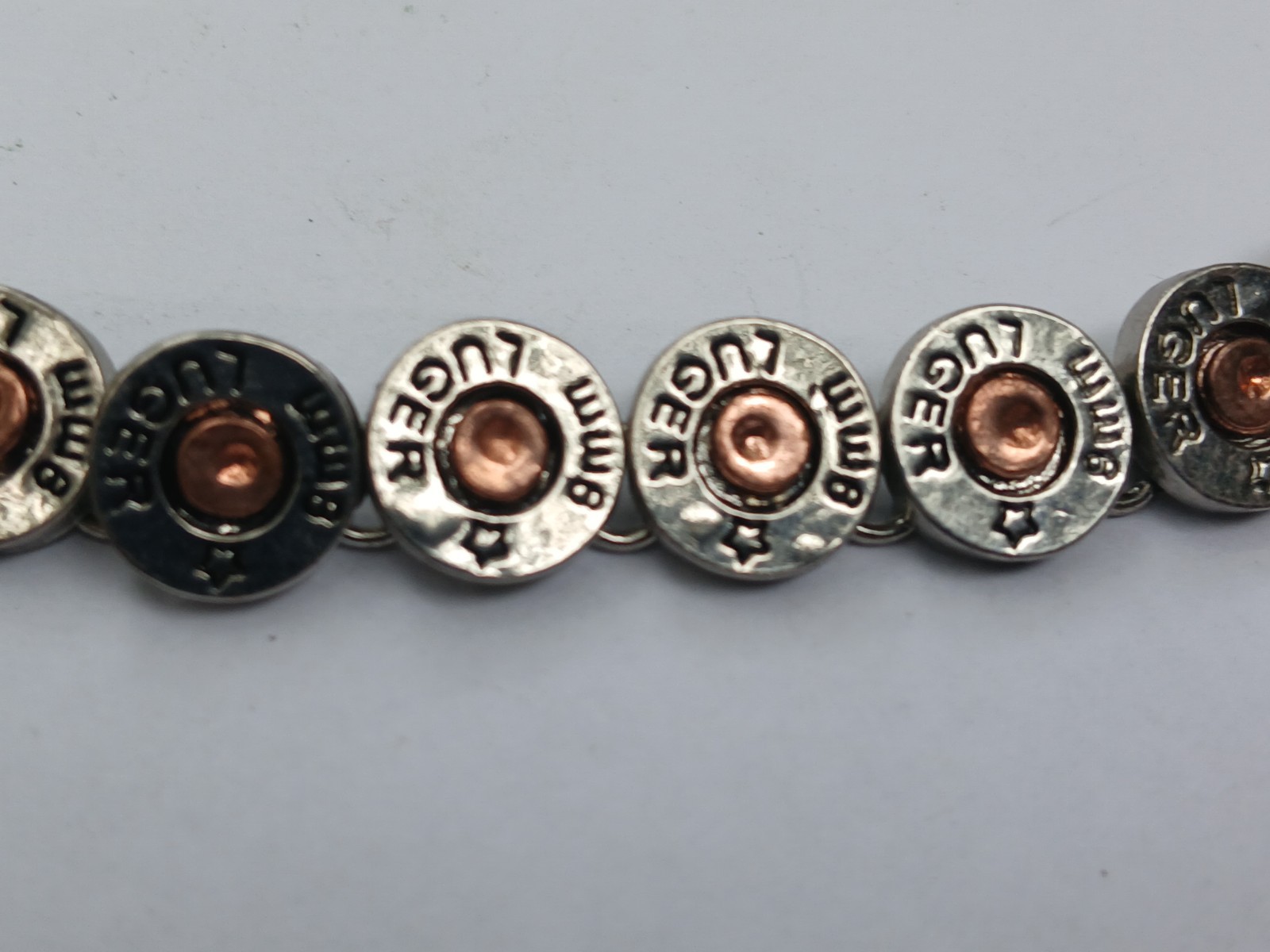 Bullet And Casing Necklace 9mm. 18″