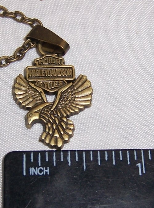 Bronze Harley Davidson Women’s Necklace 20″ Chain. EZ Anytime Gift. Ship Free.