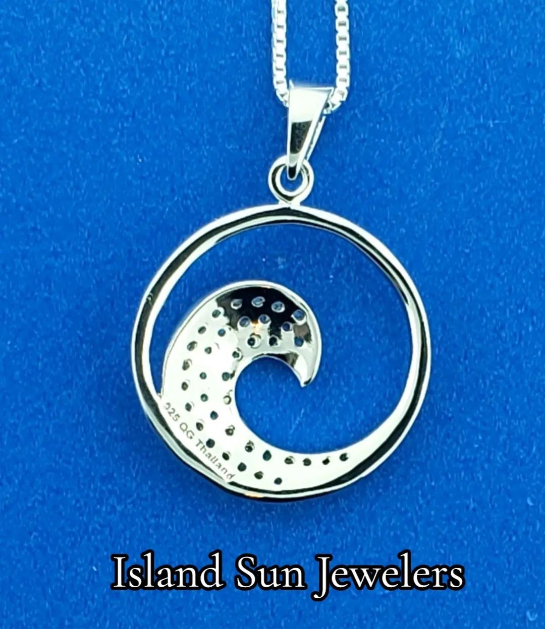 Wave Pendant, Sterling Silver